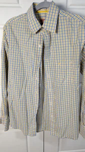 Men's SMALL Mossimo Long Sleeved Shirt, Yellow/Blue - Picture 1 of 2