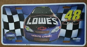 2002 Jimmy Johnson Monte Carlo 48 Lowe's NASCAR Aluminum License Plate (NEW) - Picture 1 of 3