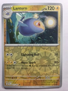 Lanturn 021/091 SV: Paldean Fates Uncommon Reverse Holo NM Pokemon TCG - Picture 1 of 2