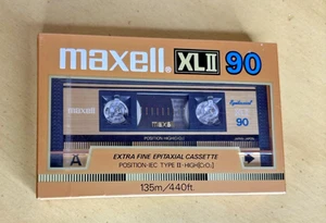 Maxell XLII 90 High Bias Blank Audio Cassette Tapes BRAND NEW Sealed - Zdjęcie 1 z 2