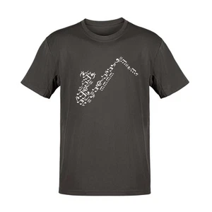 Camiseta símbolos musicales de saxofón | Regalo perfecto para amantes del jazz y músicos - Imagen 1 de 15