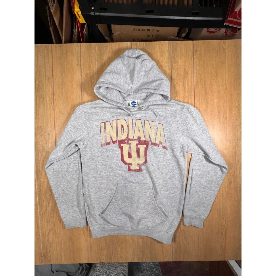 Indiana Hoosiers NCAA Sudadera con Capucha Gris NCAA Por KA INC Talla S Foto 1 de 4