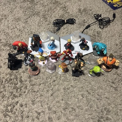 Huge Disney Infinity Lot 2 Portals And 21 Figures All As Is Untested Pads Power - Image 1 of 4
