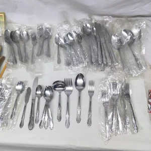 Vintage Oneida Simeon George Roger’s Stainless Steel Silverware Large Lot - Picture 1 of 10
