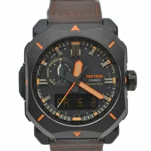 CASIO WATCH PRO TREK CLIMBER LINE RADIO SOLAR DATE PRW-6900YL BLACK DIAL MEN'S - Picture 1 of 10