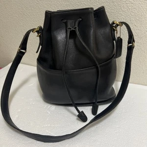 Vintage COACH #9804 Equestrian Drawstring Black - Picture 1 of 13