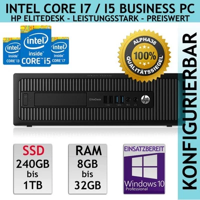 HP Prodesk 600 G1 SFF PC Intel Core i5 i7 Fino 1TB SSD 8 16 32 GB DDR3 Win10 Pro - Immagine 1 di 2