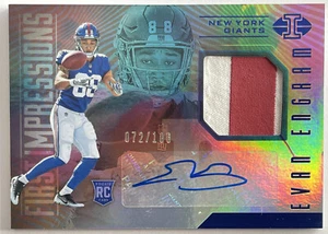 Evan Engram 2017 Panini Illusions First Impressions RC Auto Patch 072/100 - Picture 1 of 2