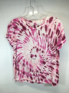 Aero Seriously Soft Girl Tee Size M Medium Basic Tee Pink Tie Dye - Picture 1 of 3