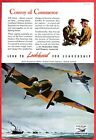 1942 WWII Ad ~ LOCKHEED HUDSON Reconnaissance Bomber ~ Convoy of Commerce