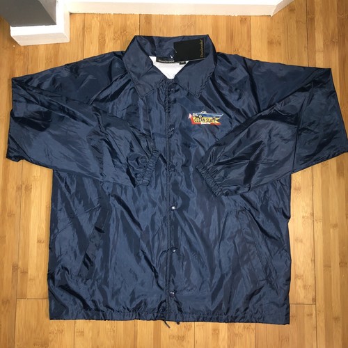 Giacca frangivento Clean Slate Stagione 1 Coachs classica Dunbrooke Navy TAGLIA L NUOVA CON ETICHETTE