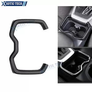 Carbon Fiber ABS Car Center Water Cup Holder Cover Trim For Toyota RAV4 2019-25 - Bild 1 von 14