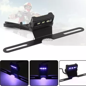 License Plate Mount Holder Bracket with LED Brake Tail Light For Motorcycle Bike - Picture 1 of 12