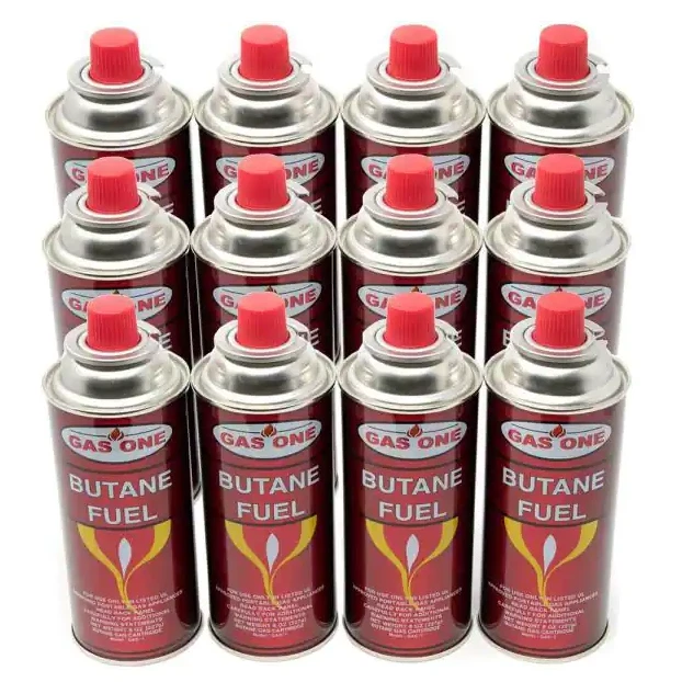 Gas One 8 oz. Butane Fuel Canisters - Black