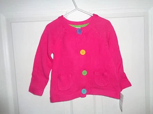 NWT - Toddler Girls - Carter's - Fuschia Pink - Cardigan Sweater - Size 24M - Picture 1 of 1