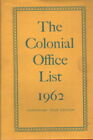 The Colonial Office List 1962   Sa Her Majestys Stationery Office