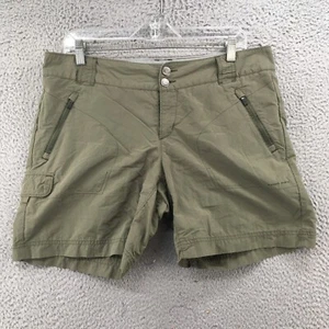 Columbia Titanium Cargo Short Pants Womens 12 Green Zip Fly Pockets - Picture 1 of 14