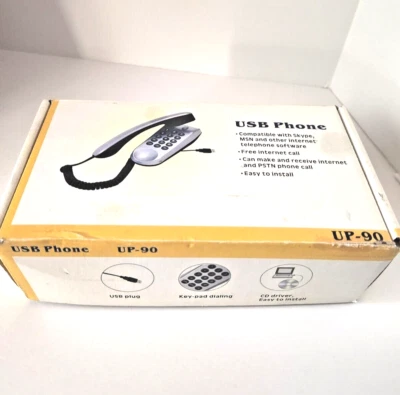 USB VoIP Internet Phone w/ Software CD Skype Windows 2000, XP New Old Stock VTG - Image 1 of 4
