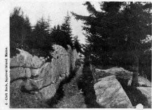 Maine Squirrel Island ME Grand Gorge Cleft Rock Antique Postcard 1905 - Picture 1 of 3