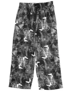Jelli Fish Kids Boys Black Rock On Flannel Sleep Pants Pajama Bottoms XS - Picture 1 of 1