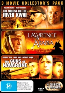 The Bridge On The River Kwai + Lawrence Of Arabia + The Guns Of Navarone NEW DVD - Picture 1 of 1