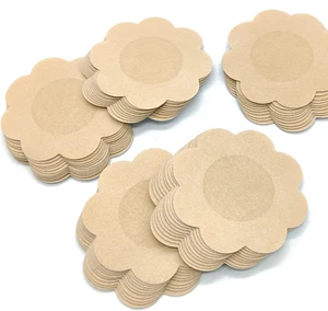 50Pc Nipple Pasties Covers Disposable Latex Free Satin Neutral - Picture 1 of 12