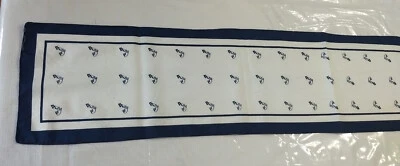 RCA Collectable Advertising Scarf Blue & White with Nipper and Gramaphone - Image 1 of 4