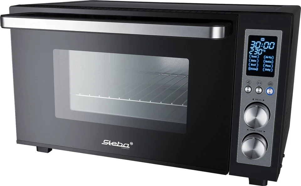 Steba digitaler Air Fry Grillbackofen KB E300 Backofen Umluft Drehspieß schwarz - Bild 1 von 4