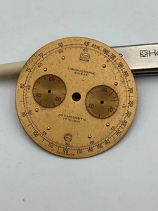 Chronographe Suisse 35,4mm Chrono Chronographe Cadran Vintage - Picture 1 of 2