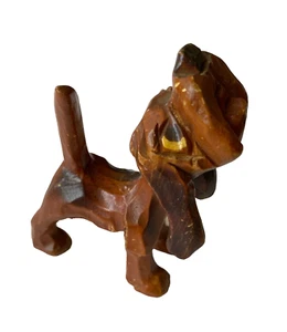 Carter Hoffman Carved Wood Original Stamped and Tagged Dog Beagle - Picture 1 of 5