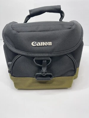 Estuche de almacenamiento para cámara Canon bolsa negro y verde con correa para el hombro desmontable ¡En muy buena condición! Foto 1 de 4