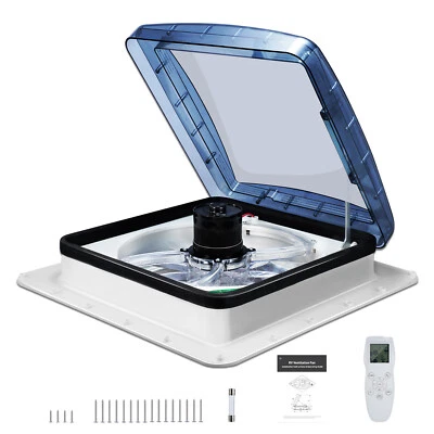 40x40CM RV Dachfenster Dachluke Dachhaube Dachventilator 12V Ventilator Skylight - Bild 1 von 4