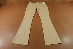 Old Navy Girls Size 16 Khaki Twill Pocketed School Uniform Bootcut Pants NWT - Picture 1 of 9