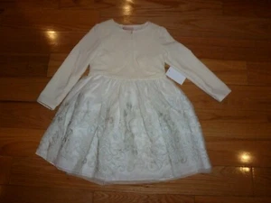 Mädchen schönes elfenbeinfarbenes Kleid mit Perlen Größe 5 neu mit Etikett formell/Hochzeit/Urlaub - Bild 1 von 3