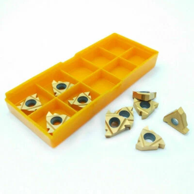 10PCS 16ER AG60 Carbide Inserts External Thread Blade Cutting Turning Tool TU - Image 1 of 4