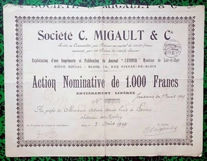 Dépt 41 - Blois & Mr de Lavau Château de Meslay (41)- T Rare Secteur Presse 1909 - Picture 1 of 2