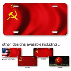 Hochwertiges Aluminium-Nummernschild - Flagge der UdSSR (Russland) - viele Optionen - Bild 1 von 10