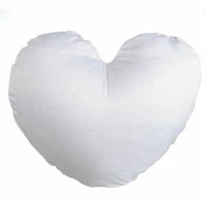 20Pcs White Sublimation Blank Pillow Case for Heat Press Tansfer Heart Shaped - Picture 1 of 12