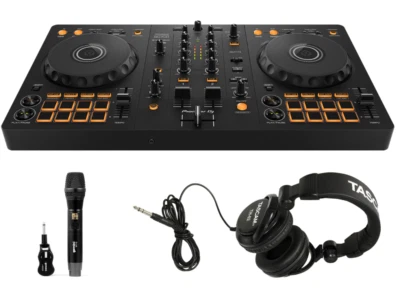 Pioneer DDJ-FLX4 Controller + Gemini GMU-M100 Mic + TASCAM TH-02 Headphones - Image 1 of 4