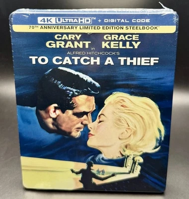 TO CATCH A THIEF (ALFRED HITCHCOCK) 4K UHD BLU-RAY STEELBOOK **NEW & SEALED!** - Image 1 of 4