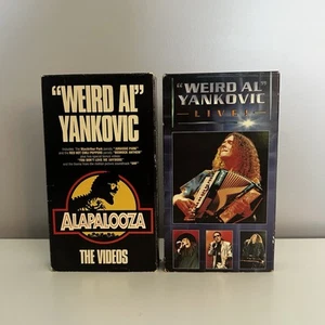 Weird Al Yankovic Live! VHS Lot Of 2 With Alapalooza Parody Music Vhs Lot - Picture 1 of 2