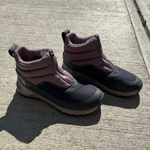The North Face Women’s ThermoBall Eco Ankle Boots Sz 5 Purple Gray Insulated - Picture 1 of 8