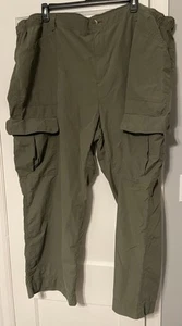 Old Navy Green Cargo Pants Wide Leg Size 4X - Picture 1 of 2
