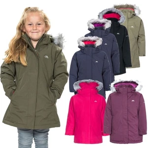 Trespass Girls Waterproof Jacket Windproof Hood School Casual Coat Fame - Picture 1 of 14