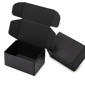 6x4x3 Small Black Shipping Boxes - 24 Pack Corrugated - Picture 1 of 6