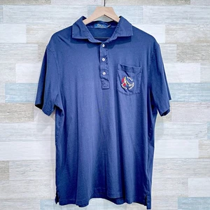 Polo POLO Ralph Lauren Logotipo de Velero Bolsillo Azul Marino Vela Para Hombres Grande - Imagen 1 de 7