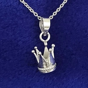 Collar Colgante Corona, Plata de Ley 925, Colgante Declaración, Regalo Minimalista - Imagen 1 de 9