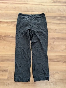 $ 248 Eileen Fisher Damen schwarz Seide gerades Bein Knöchelhose Größe S - Bild 1 von 8