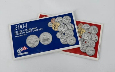 2004 Uncirculated Mint Set Philadelphia & Denver 22 Coins - Image 1 of 4