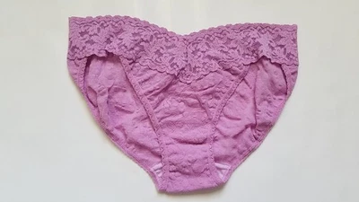 Bragas de bikini Hanky Panky Style 482374 Signature de encaje, púrpura, talla S Foto 1 de 4